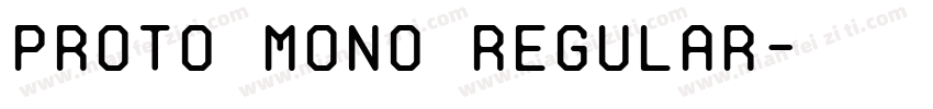 Proto Mono Regular字体转换